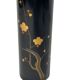 Japon, vase rouleau bois laqué Wajima décor floral XXème