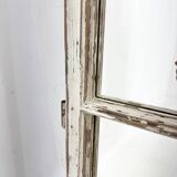 Vintage wooden window converted to a mirror