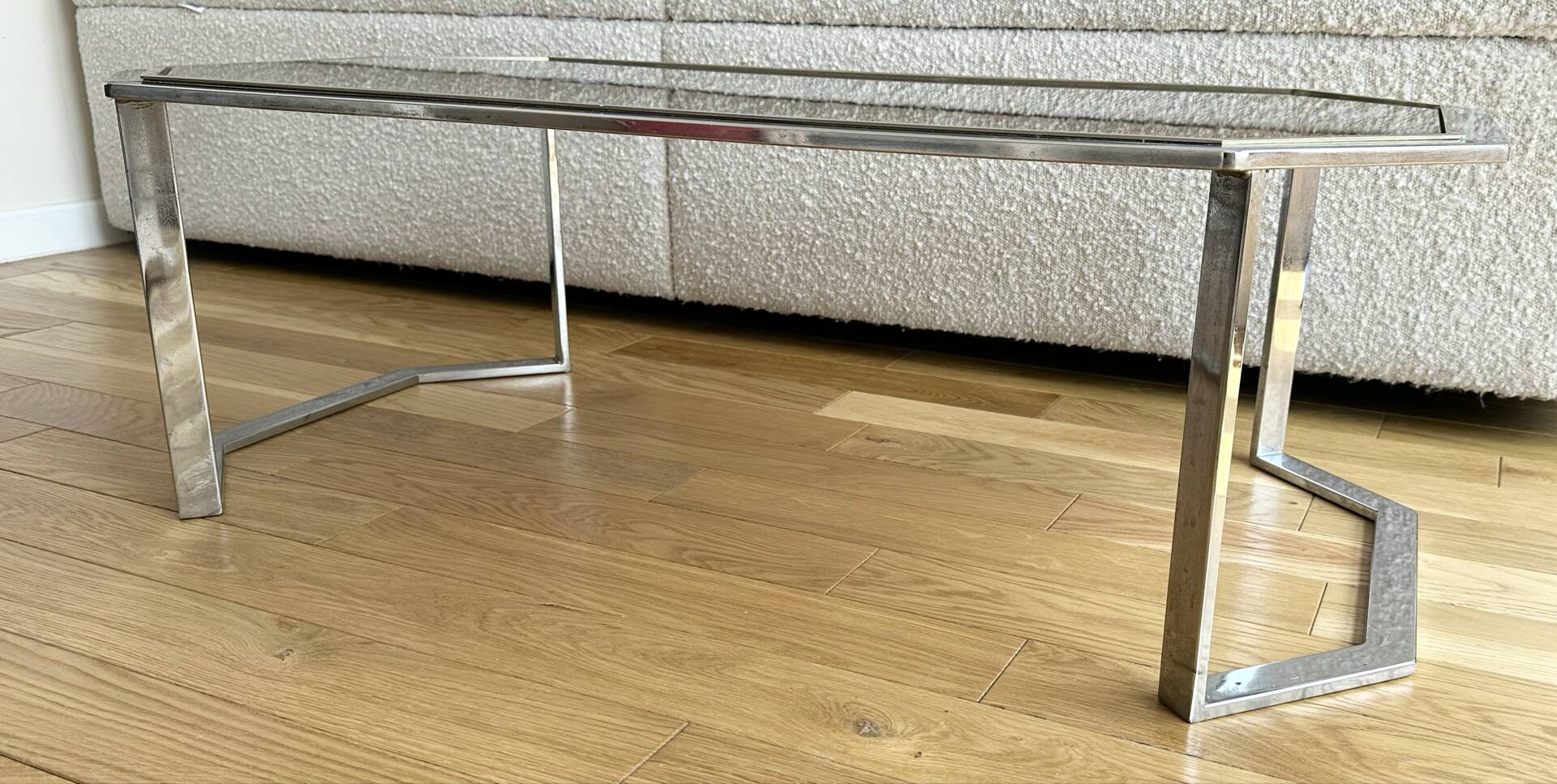 Table basse métal Chromé