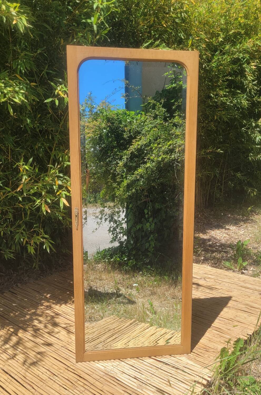 Renovated antique bevelled mirror