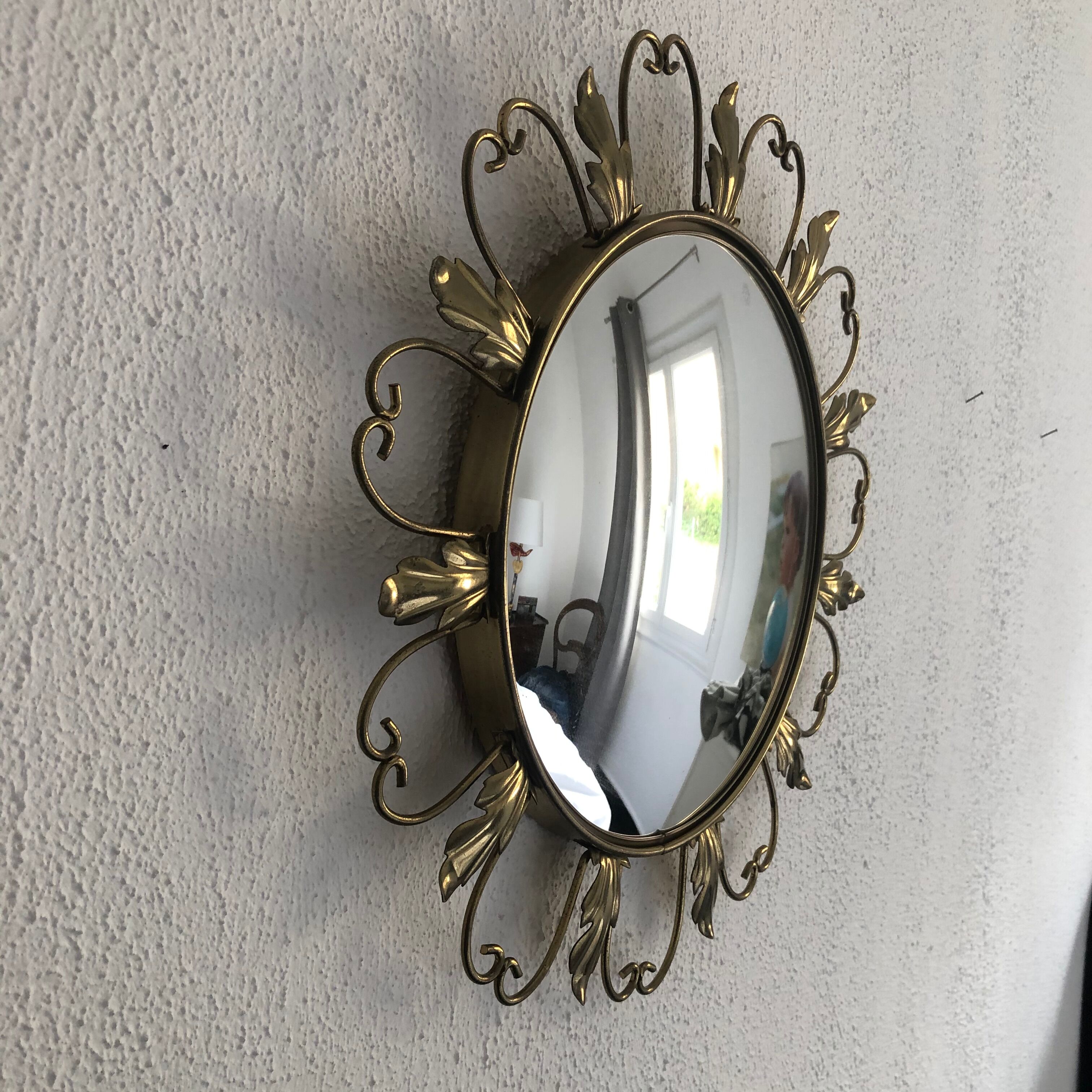 Mirror sun vintage witch eye 1960 - 45 cm