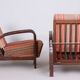 Set of Art Deco Armchairs in Oak, Czech, 1930s