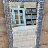 Old Art Nouveau mirror in Burmese teak