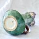 Vase ancien Art Nouveau XIXe en barbotine fleurs de Pensées