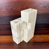 2 bougeoirs en travertin