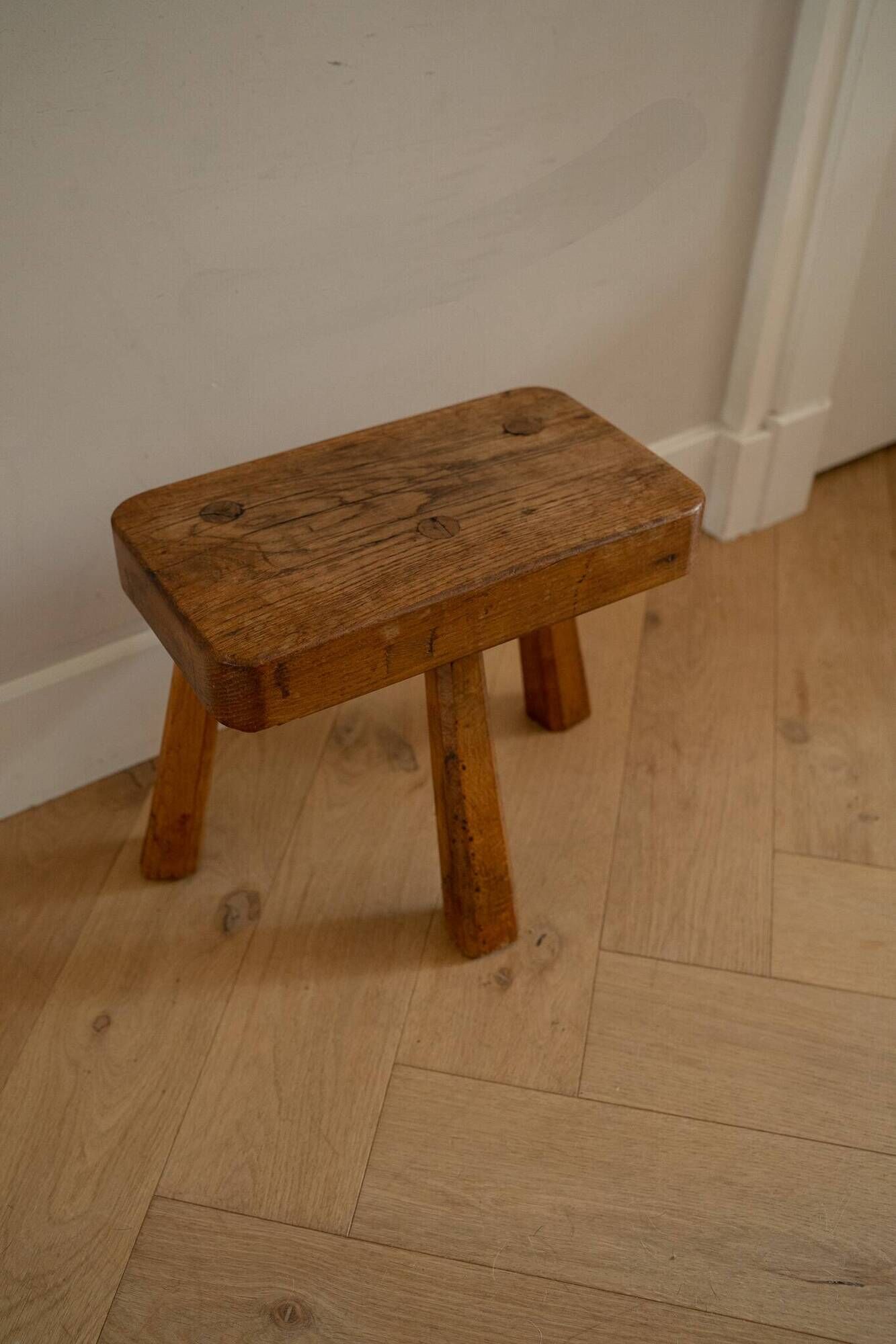 Vintage solid wood stool