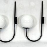 Mid-Century Italian set of three large sphere wall lamps from 60s