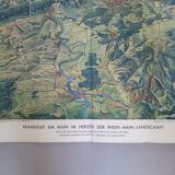 Bird's-eye view map of Frankfurt