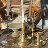 Solid brass candle holder