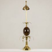 Bronze and resin egg lamp signed Maison Charles, 1970s.