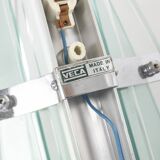 Vintage 70s metal and glass wall lamp design Veca