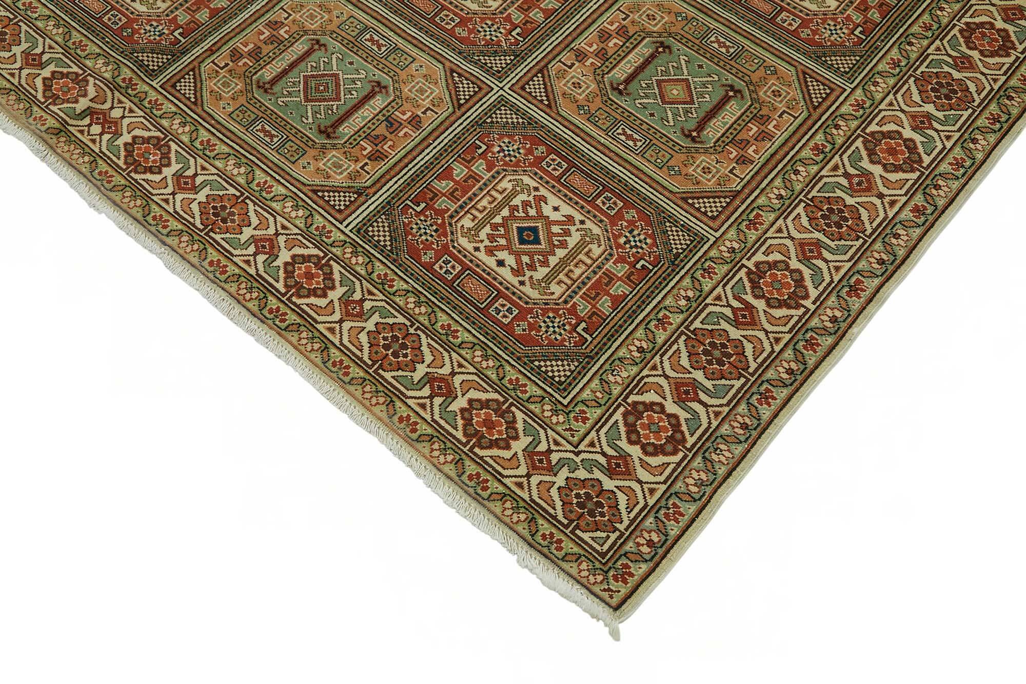 Turkish Wool Vintage Kayseri Rug 197 cm x 287 cm