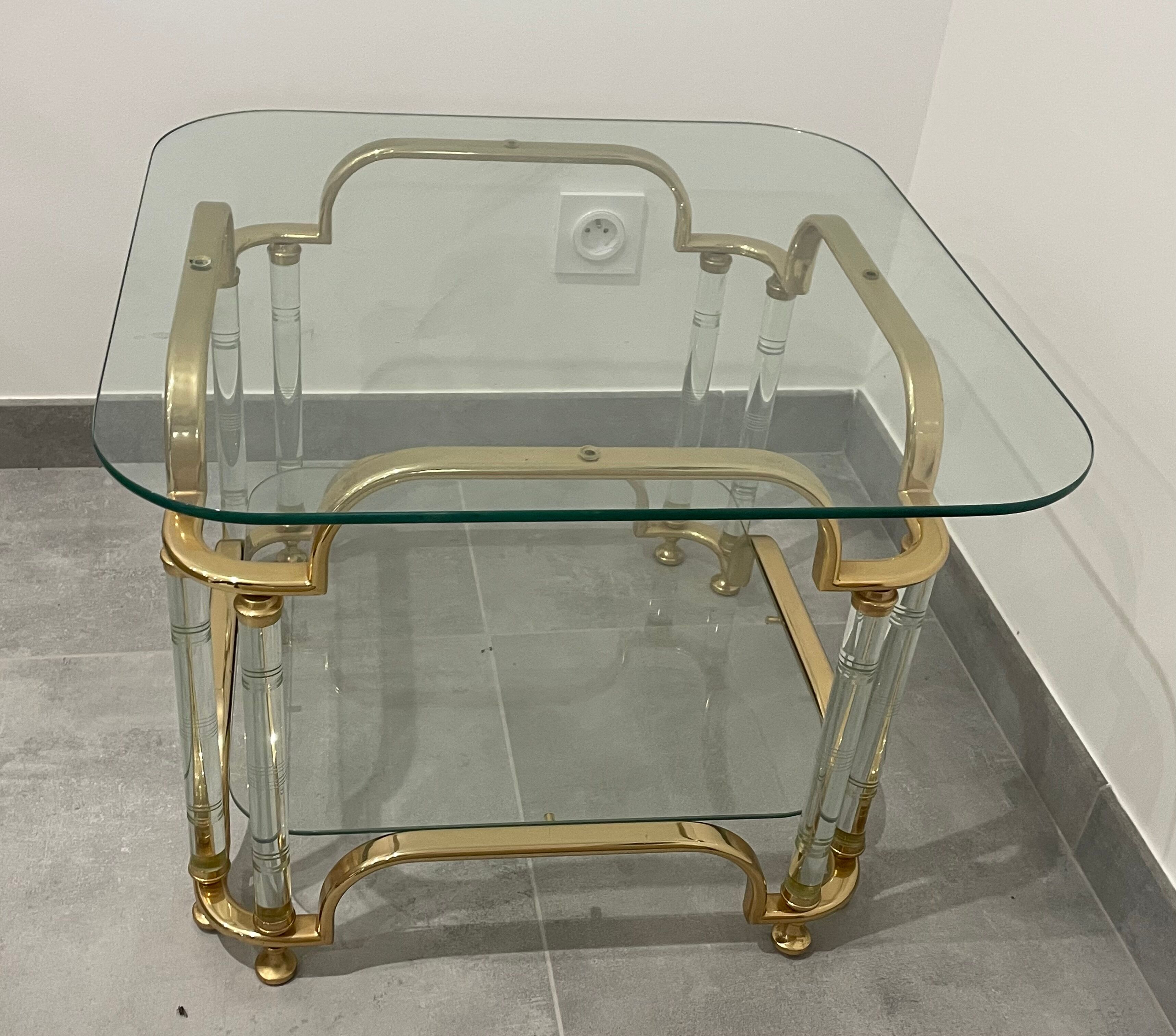 Coffee table Hollywood Regency, Italian of the 70s