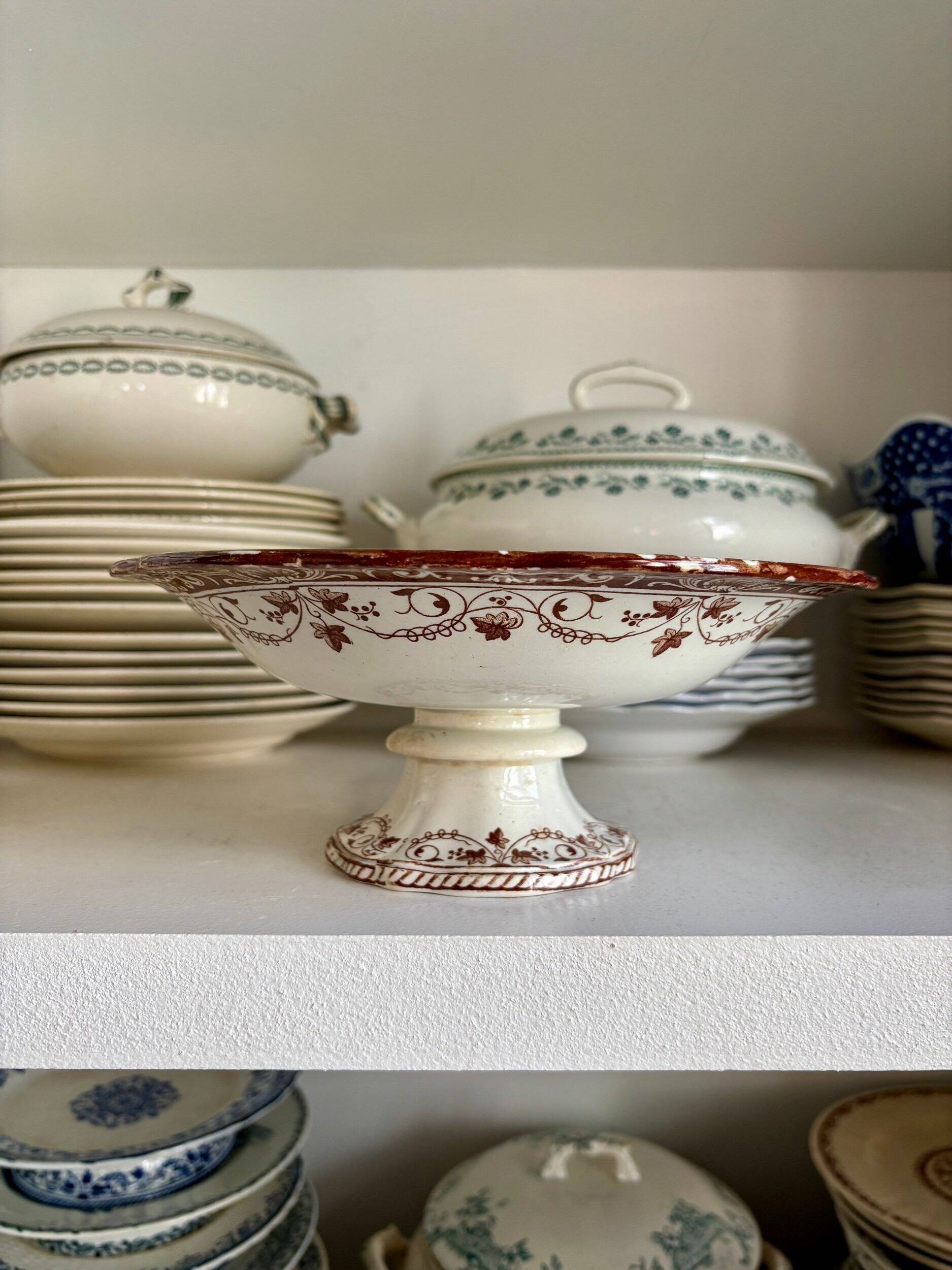Jules Vieillard Compote No. 1 - Bordeaux in iron earth, "Louis XV" service