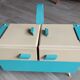Vintage sewing box painted wood