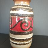 Vase en céramique Allemagne de l'ouest, céramique à lave grasse, années 70 par Scheurich