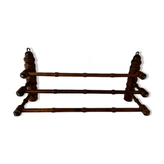 Old wooden towel rack