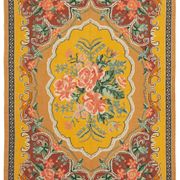 Handmade vintage moldov yellow kilim 197 cm x 291 cm - 23440