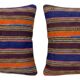 Set of 2 vintage kilim cushion covers 58x58 cm