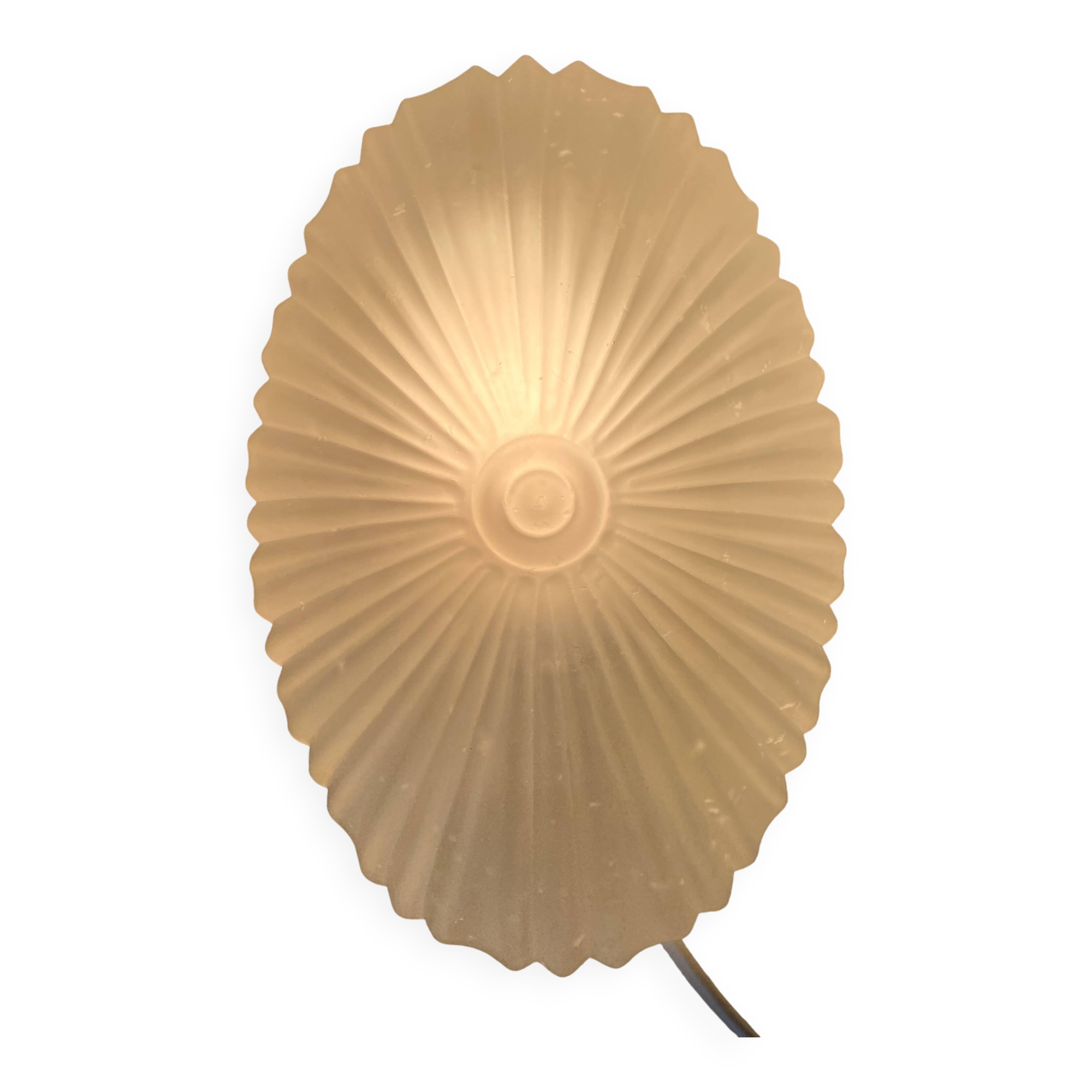 Vintage oval frosted glass ceiling light
