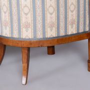 Biedermeier Birch Seating Set, Vienna, Austria, 1830s, Set of 3