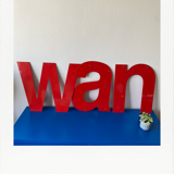 Ancient letter sign aluminium dibond