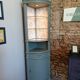 Vitrine vaisselier d'angle vert bronze