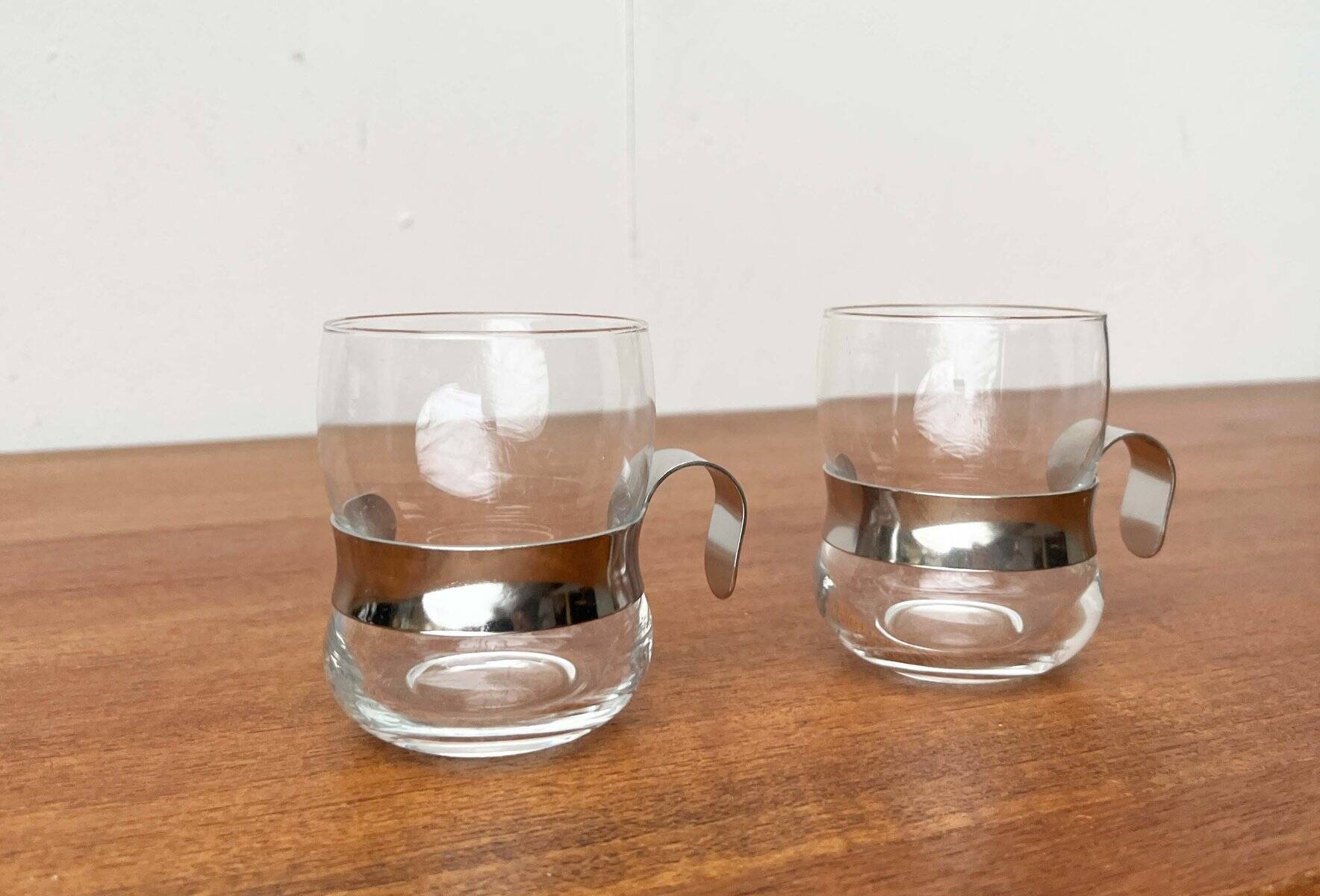 Vintage tea glasses Paula Series by Jorma Vennola for Iittala, 1970s, set of 2