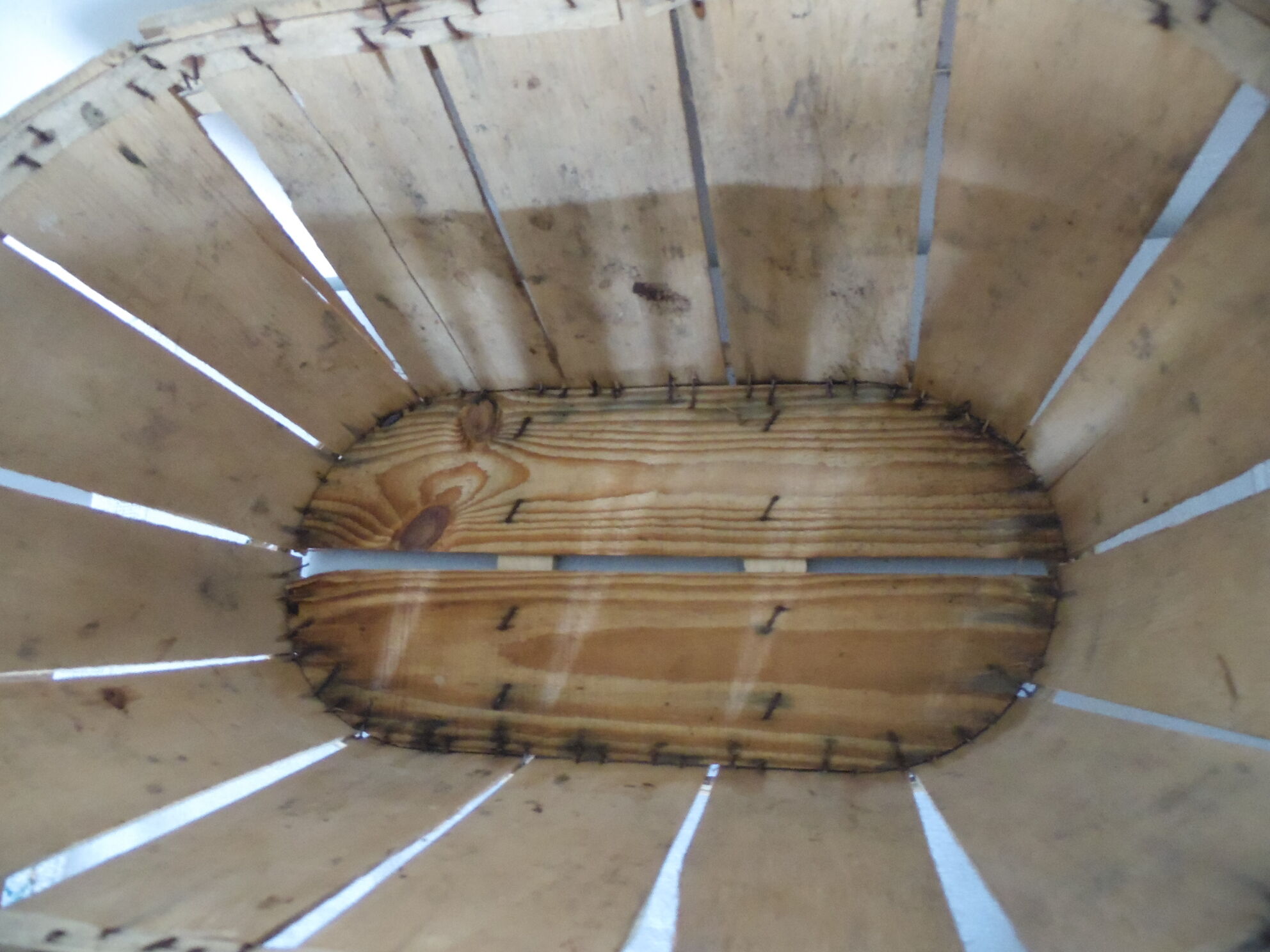 Old wood storage basket