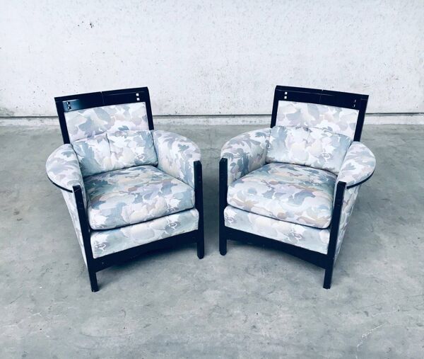 Set of Galaxy Peggy Low Armchairs Set by Umberto Asnago for Giorgetti, Italy, 1990s