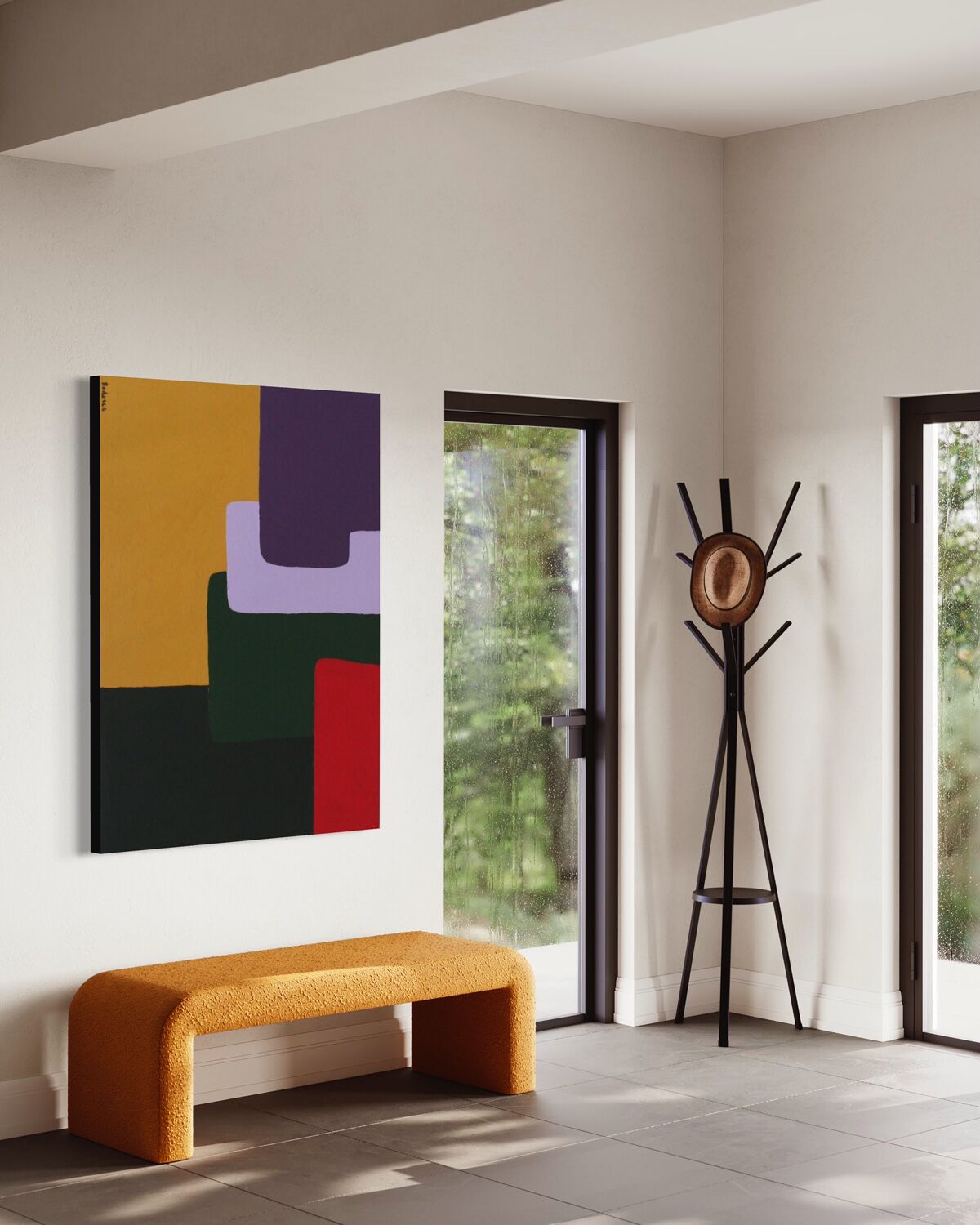 Large colorful painting 130x97 cm