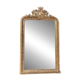 Antique fireplace mirror - wood and gilded stucco - 145 x 86