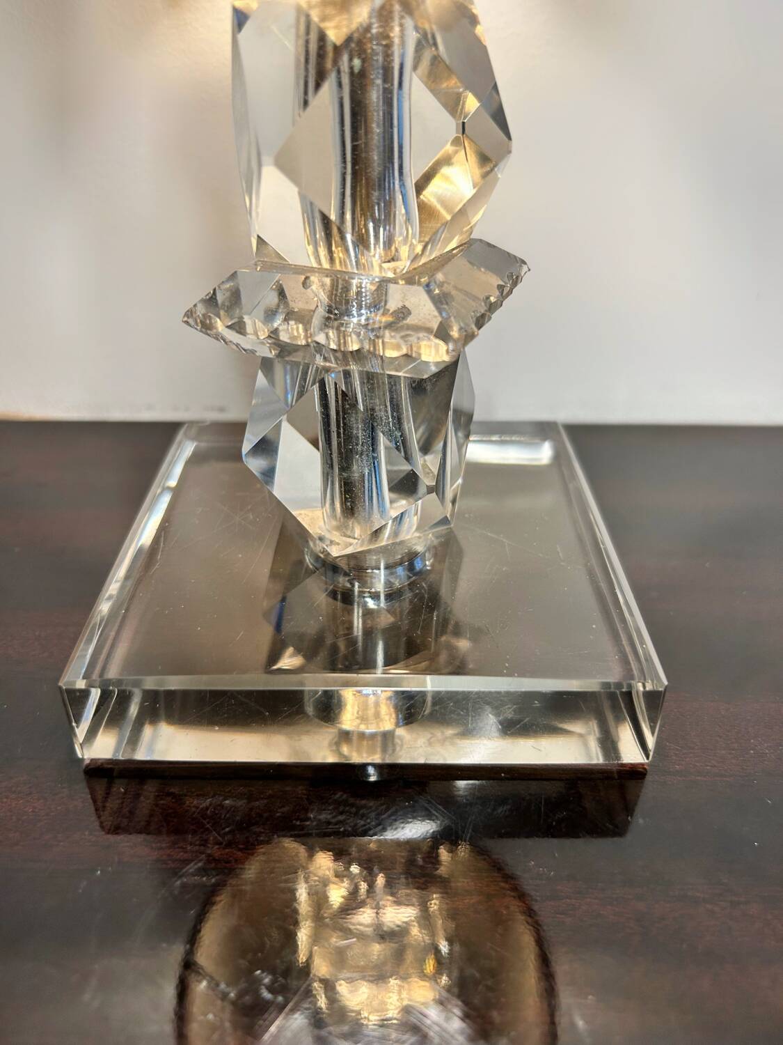 Art deco crystal lamp