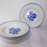 4 hollow plates of Digoin Sarreguemines model Simone 211247