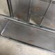 Industrial-style bathroom trolley on casters