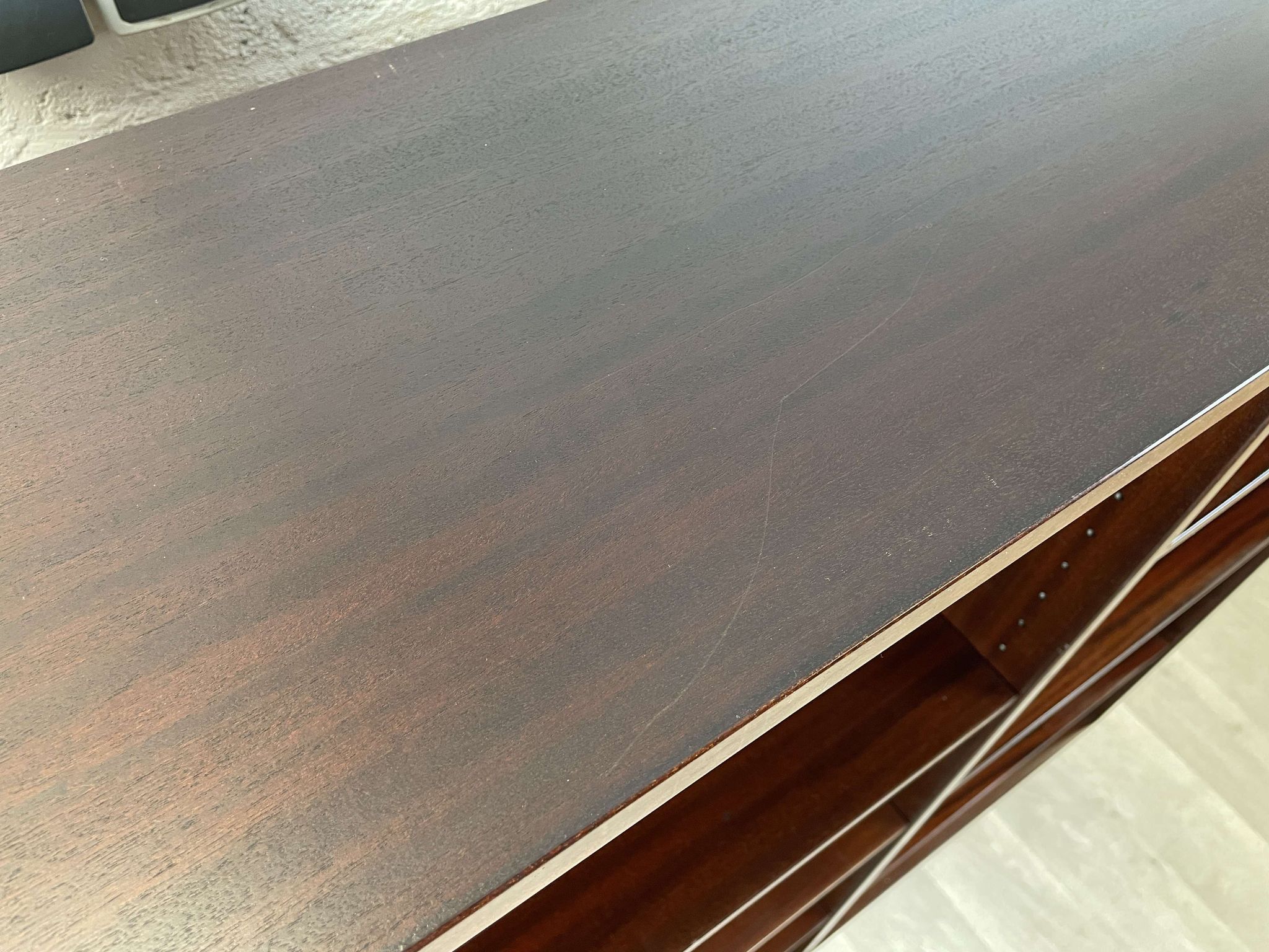 Omann Junior Scandinavian Vintage Mahogany Library, 60s