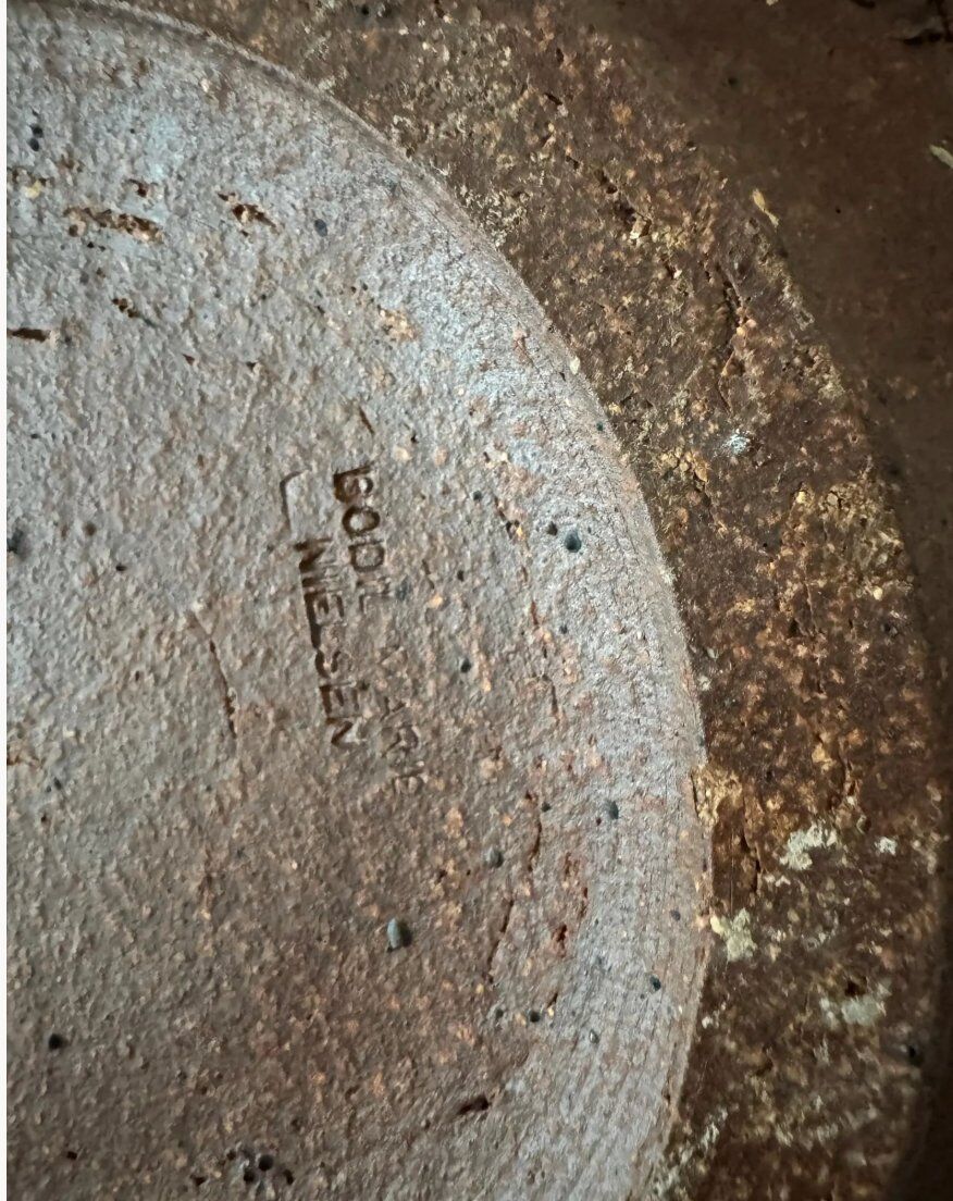 Large Danish Brutalist Stoneware Bowl by Bodil Marie Nielsen, 1970s