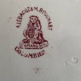 Antique serving platter in Saint-Amand earthenware (Nord)