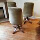3 vintage swivel armchairs