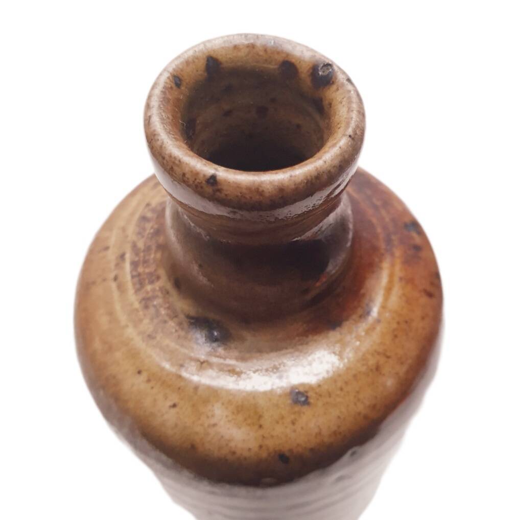 Bouteille en grès à décor japonisant