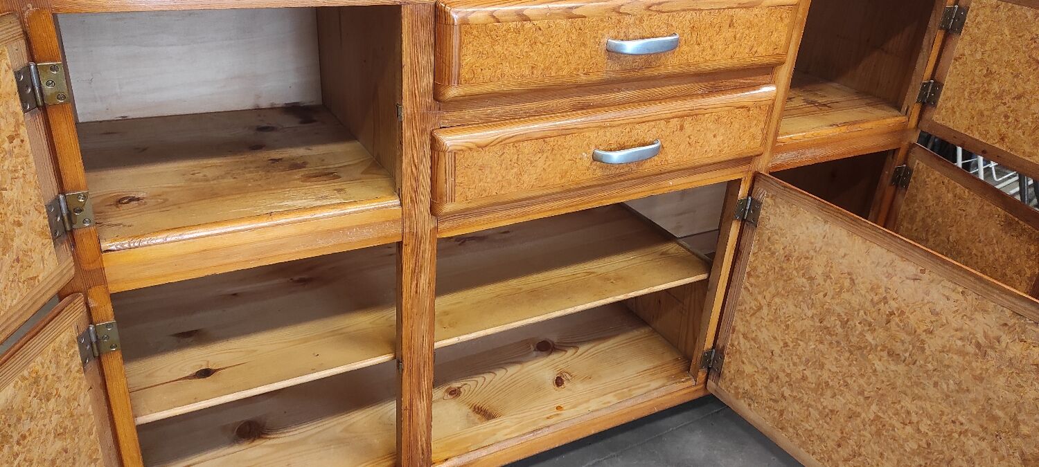 Mado vintage wooden sideboard 3 bodies Mid-century