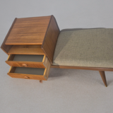 Teak telephone bench, Vintage Scandinavian 1960s