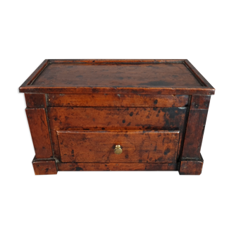 Old wooden desk box with a drawer-