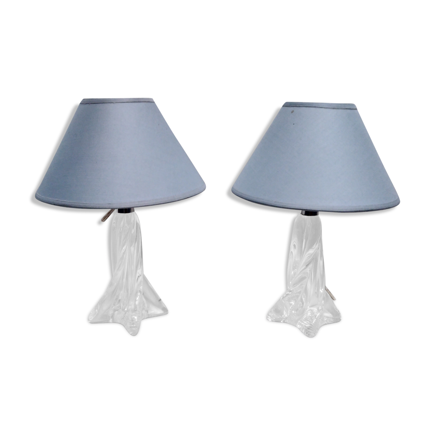 Pair of 1960 crystal lamps
