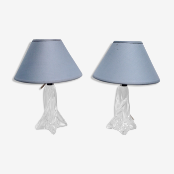 Pair of 1960 crystal lamps