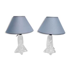 Paire de lampes en cristal