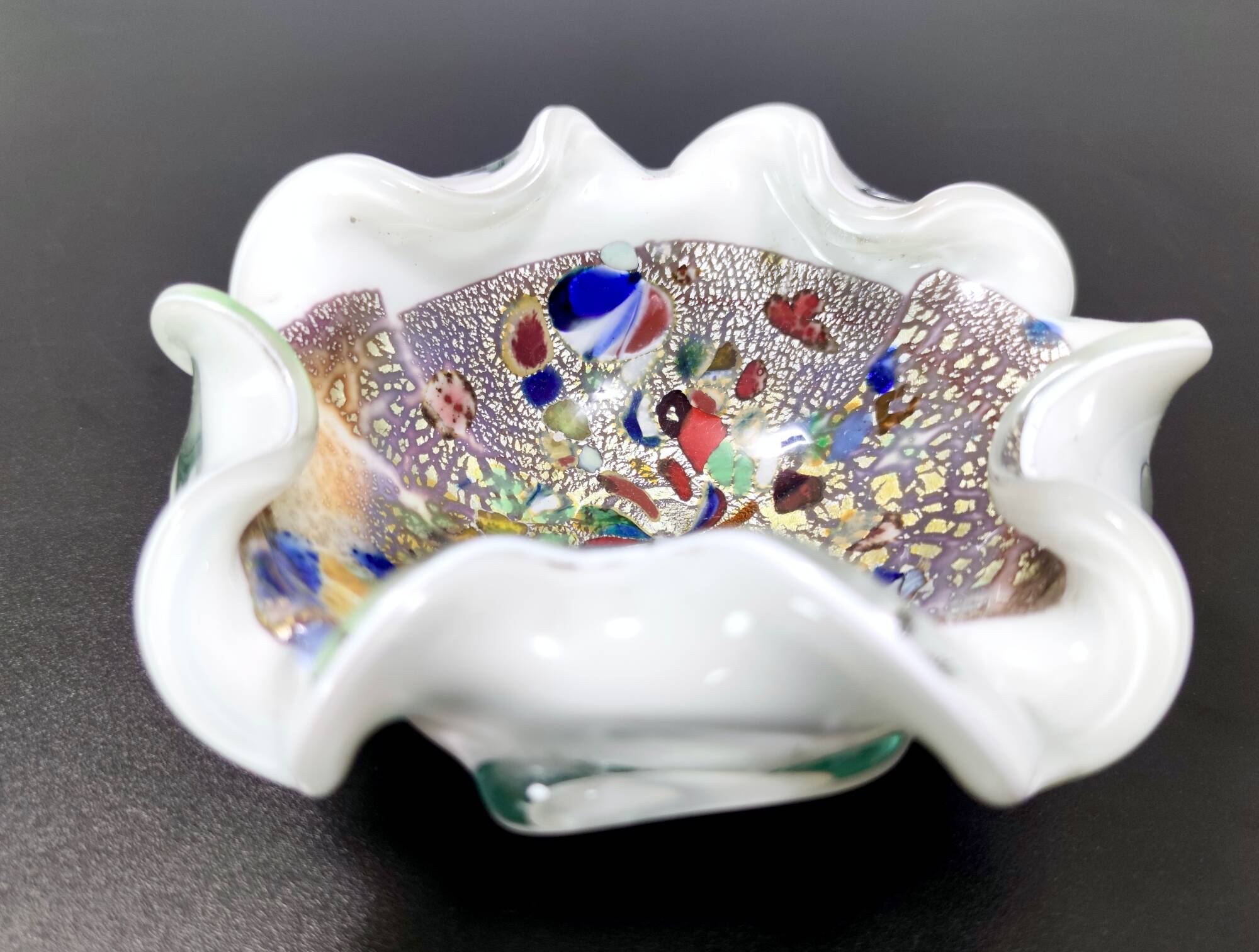 Murano Glass Ashtray or Trinket Bowl by Avem Attributed to Dino Martens
