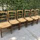 Six chaises paillées rustiques