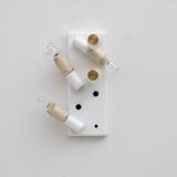 Pair of Art Deco Murano Glass Sconces with Gold Texture, Italy, 21st Century