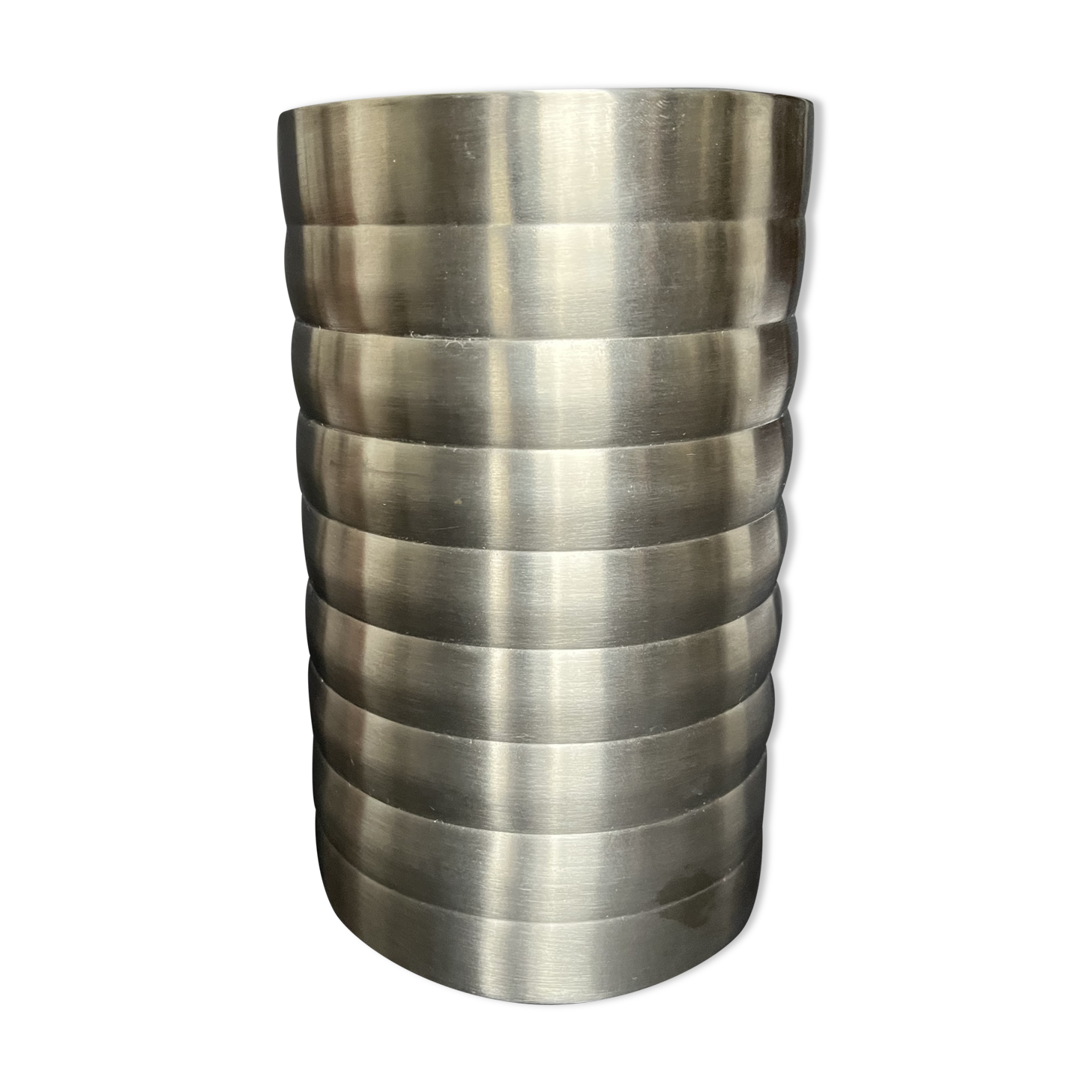 Vase in brushed aluminum